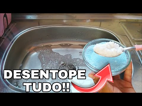 Desentupir pia e vaso com sabão em pó