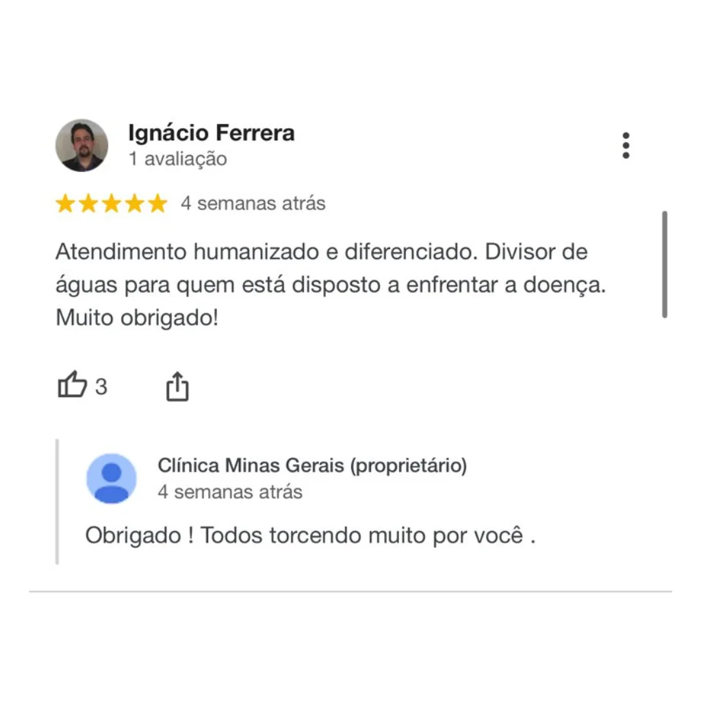 avaliações sobre a clínica de recuperação MG